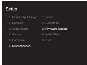 ONKYO PR-RZ 5100 - Uppdatera firmware via natverk - 2