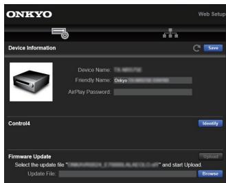 ONKYO PR-RZ 5100 - Web Setup - 1