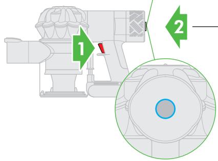 DYSON V6 CORDFREE - Mode d'alimentation et durée de fonctionnement. - 5