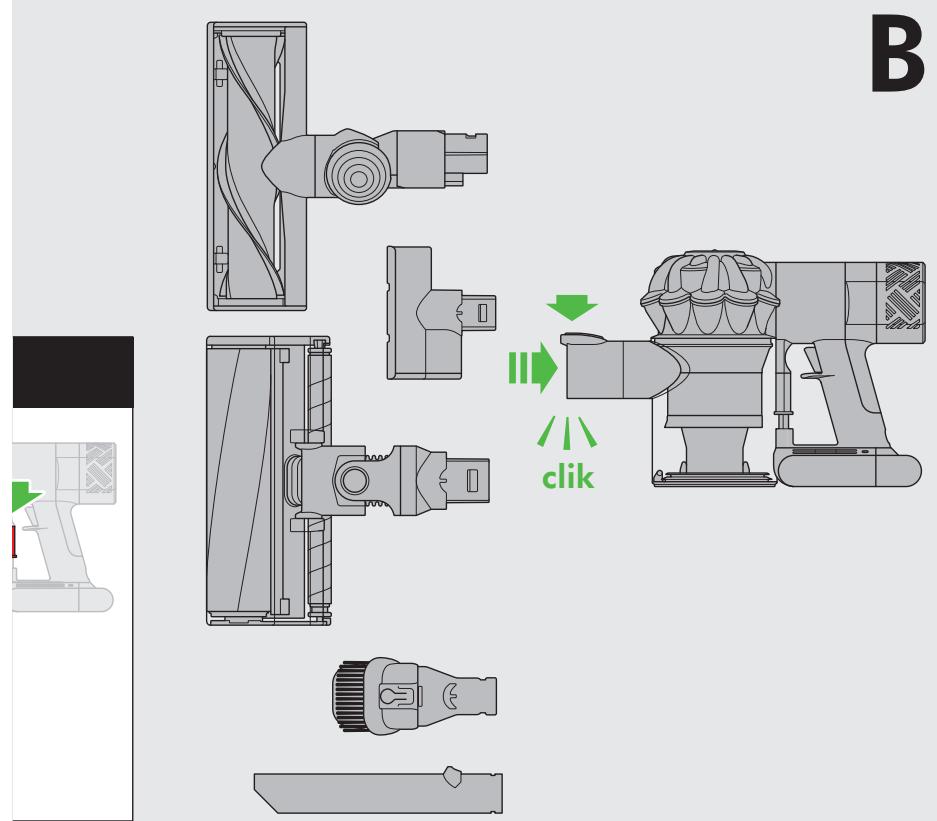 DYSON V6 CORDFREE - Vérification de la présence d'obstructions - corps principal - 6
