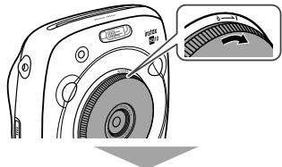 FUJIFILM INSTAX SQUARE PHOTO FRAME - The camera turns on and shooting screen appears. - 1