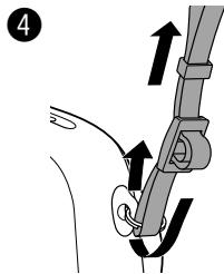FUJIFILM INSTAX SQUARE PHOTO FRAME - Pass the clip through each strap eyelet. - 1