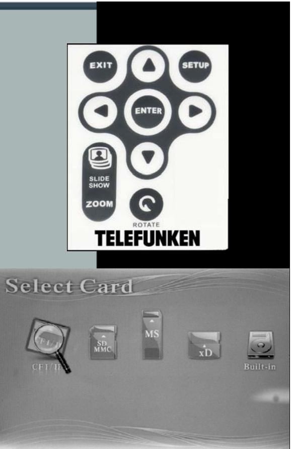 TELEFUNKEN CADRE 7001 - Insertion d'une carte mémoire - 1