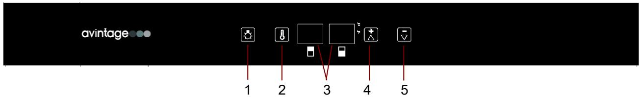 AVINTAGE AVI81XDZ  -  AVI82CDZ - Instelling van de temperatuur - 1