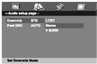 TAKARA VR149P - Page de configuration audio - 2