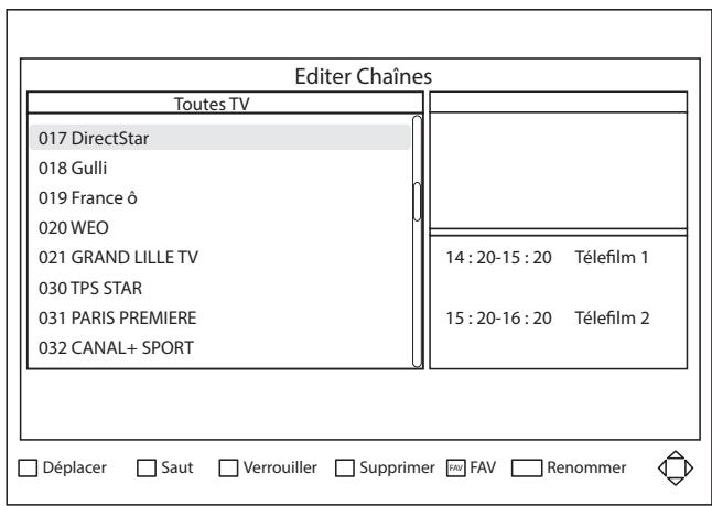 Editor Chaînes Toutes TV 017 DirectStar 018 Gulli 019 France ô 020 WEO 021 GRAND LILLE TV 030 TPS STAR 031 PARIS PREMIÈRE 032 CANAL+ SPORT 14 : 20-15 : 20 Téléfilm 1 15 : 20-16 : 20 Téléfilm 2 Déplacer Saut Verrouiller Supprimer FAV FAV Renommer