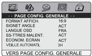 MUSE M-995 CVB - Naviguer dans le menu de configuration - 1