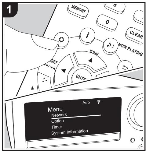 ONKYO CR-N775D - Using the alarm to start play - 1