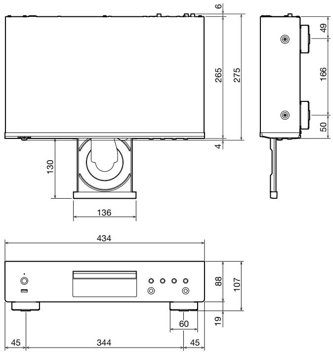 DENON DCD1600 - ■ Dimensions (Unité : mm) - 1