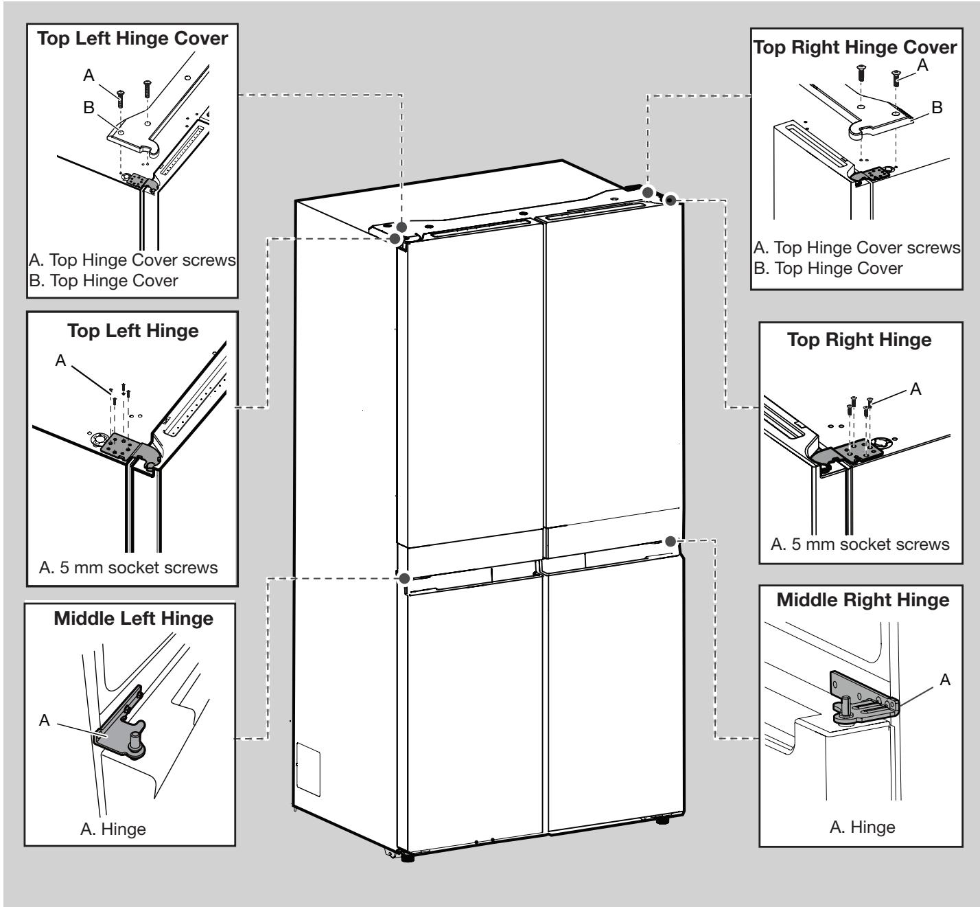WHIRLPOOL WQ9B1L - Remove and Replace Refrigerator Doors - 2