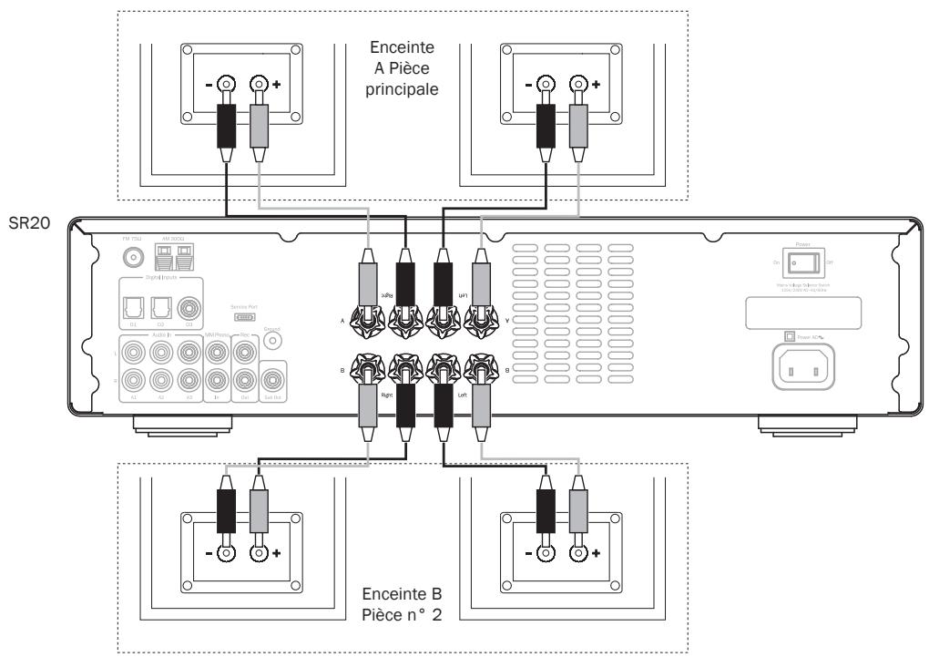 CAMBRIDGE AUDIO TOPAZ SR20 - Raccordements de l'enceinte b - 1