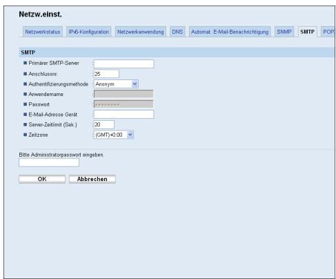 SHARP AR-5516,MV - Konfigurieren der SMTP-Einstellungen - 1