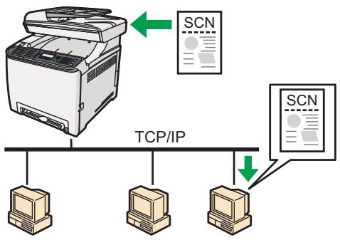 SHARP AR 6031N - Gescannte Dateien an den gemeinsamen Ordner eines Computers senden - 1