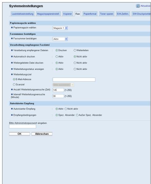 SHARP AR 6031N - Begrenzung der eingehenden Faxe - 1