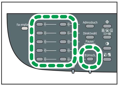 SHARP DX-2500N - Verwendung der Drucktaster - 1