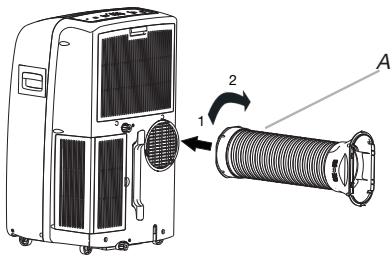 WHIRLPOOL PACW12CO - Poistoletkun ja sovittimen asentaminen - 2