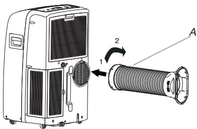 WHIRLPOOL PACW12CO - Anbringen des Abluftschlauchs und des Adapters - 2