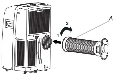 WHIRLPOOL PACW9HP - Anbringen des Abluftschlauchs und des Adapters - 2