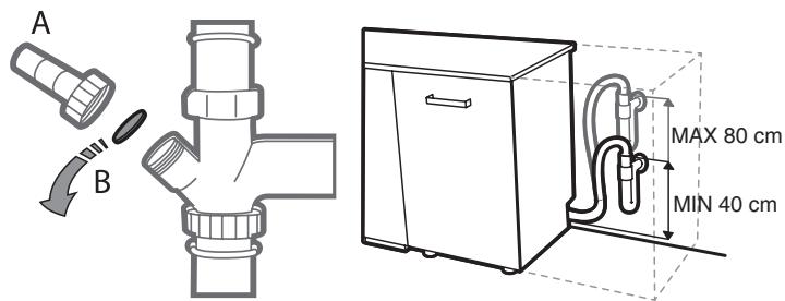 WHIRLPOOL WFO3032P - CONNECTING THE WATER OUTLET HOSE - 1