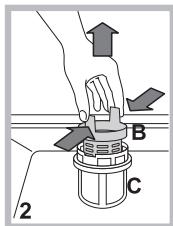 WHIRLPOOL WFC3C22PX - Cleaning the filters - 2
