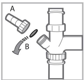 WHIRLPOOL WFC3C22PX - Connecting the water outlet hose - 1