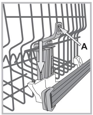 WHIRLPOOL WBO3T332PX - Adjusting the height of the upper rack - 1
