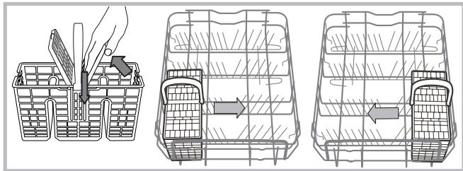 WHIRLPOOL WBO3T332PX - Kosik na príbory - 1