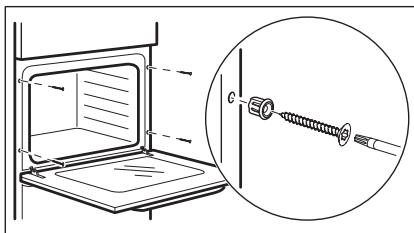 ZANUSSI ZOB35632XA - SECURING THE OVEN TO THE CABINET - 1