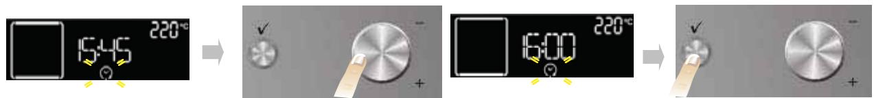 WHIRLPOOL AKZ96290NB - Reglage de l'heure de fin cuisson / DEPART retarde - 1