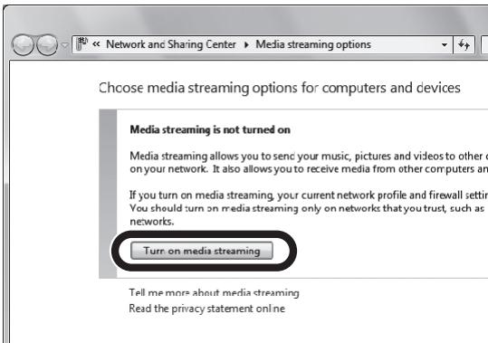 Choose media streaming options for computers and devices Media streaming is not turned on Media streaming allows you to send your music, pictures and videos to other or more than your network. It also allows you to receive media from other computers and networks. If you turn on media streaming, your current network profile and firewall setting is available. You should turn on media streaming only on networks that you trust, such as the networks. Turn on media streaming Tell me more about media streaming Read the privacy statement online