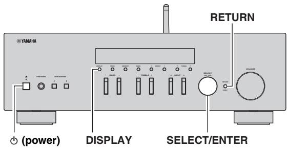 YAMAHA POWER DISPLAY SELECT/ENTER RETURN