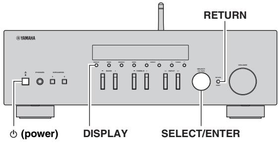 YAMAHA POWER DISPLAY SELECT/ENTER RETURN