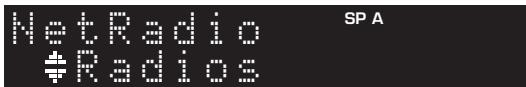 YAMAHA RS202D - Press NET repeatedly to select "NetRadio" as the input source. - 1