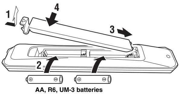 YAMAHA RS202D - Installing batteries - 1