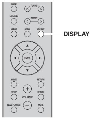 YAMAHA RS202D - Switching information on the front display - 1