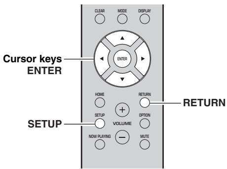 YAMAHA RS202D - Configuring various functions (SETUP menu) - 1