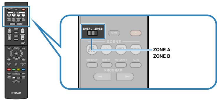 YAMAHA MUSICCAST RXV485  -  RX-V485 - Utilisation de zone b - 1