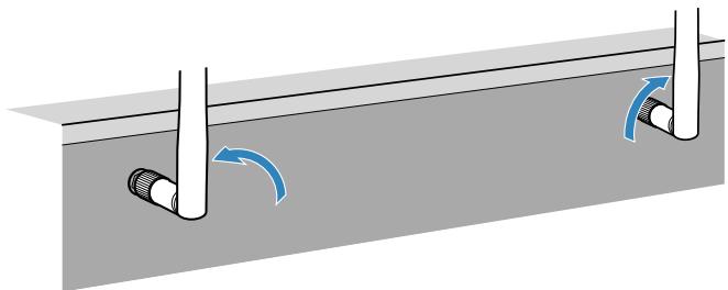 YAMAHA MUSICCAST RXV485  -  RX-V485 - Préparation des antennes sans fil (connexion sans fil) - 1