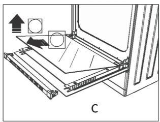 LISTO CM6060L3B  -  CV5060 L3B -  CM6060 L4B - NETTOYAGE DES VITRES INTÉRIÉURE ET DU MILIEU DU FOUR - 3