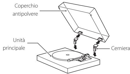 TEAC TN-300 - TN300 - TN300-CH - Montaggio del coperchio antipolvere - 1