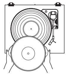 TEAC TN-300 - TN300 - TN300-CH - Legen Sie eine Schallplatte auf den Plattenteller. - 1