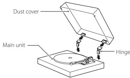 TEAC TN570 - Attaching the dust cover - 1