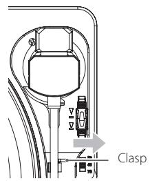 TEAC TN-180BT - Move the tone arm clasp to the right to release the tone arm. - 1