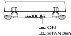 TEAC TN-180BT - Press the STANDBY/ON button on the back of the unit to turn it on. - 1