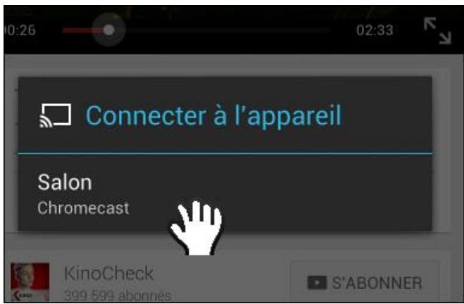 GOOGLE CHROMECAST VIDEO (3RD) - Lancer une vidéo YouTube sur sa TV - 4