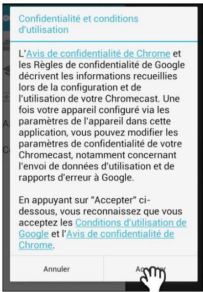 GOOGLE CHROMECAST VIDEO (3RD) - Une fois l'installation finie, lancez l'application Chromecast. - 2