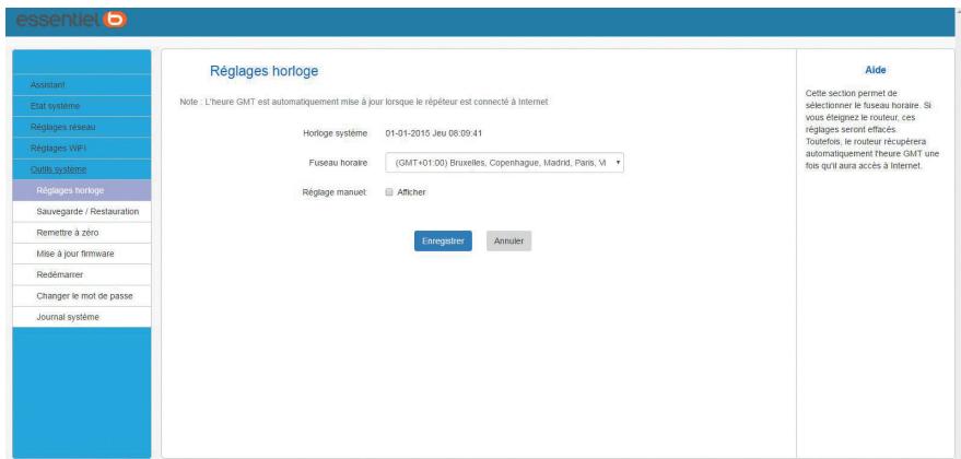 ESSENTIELB WIFI 1200 DUO - Onglet Outils Systeme - 1