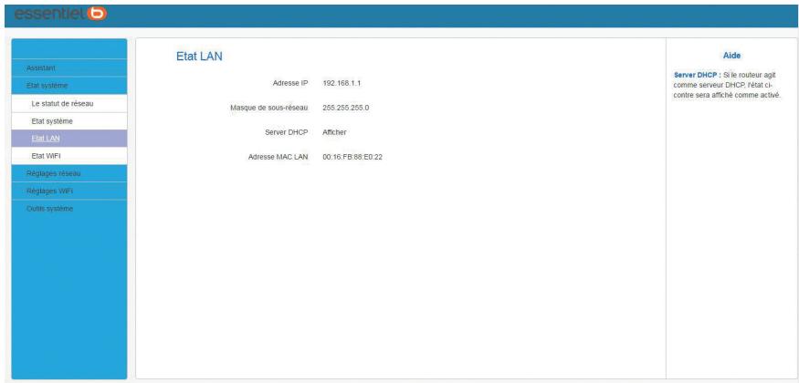 ESSENTIELB WIFI 1200 DUO - ETAT LAN - 1