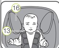 BRITAX KID 2 - Réglage de l'appuie-tête / montage avec ceinture 5 points - 1