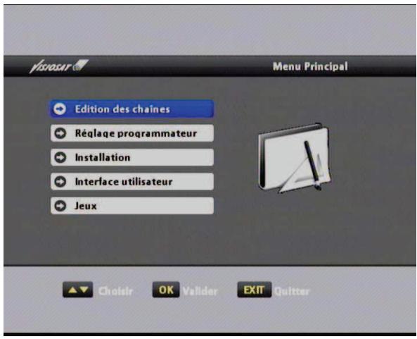 VISIOSAT TELTEOXVEOX - V) Réglages du terminal (menu principal) - 1